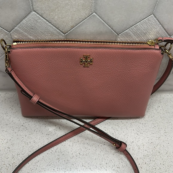 Tory Burch pink Kira crossbody bag adjustable detachable strap gold hardware - Picture 11 of 16